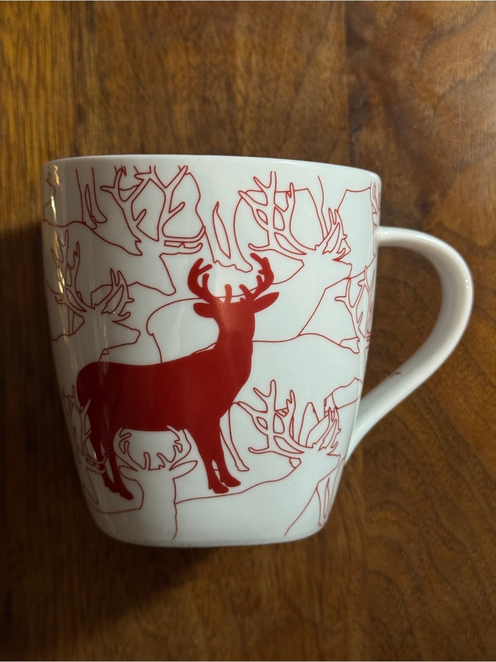 SECOND CUP Deer Stag Holiday Ceramic Coffee Mug